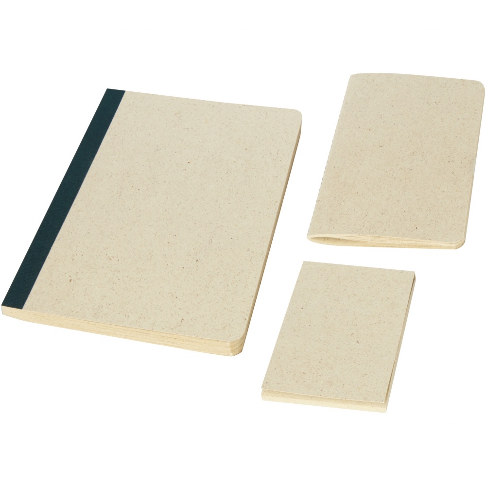 Logotrade corporate gift picture of: Verde 3-piece grass paper stationery gift set