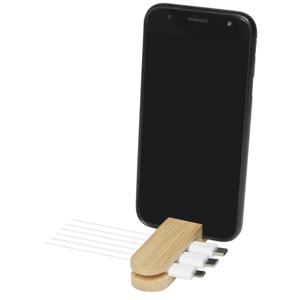 Logotrade promotional gift image of: Edulis bamboo cable manager 