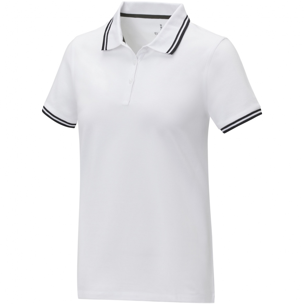 Logo trade promotional gift photo of: Amarago short sleeve women's tipping polo