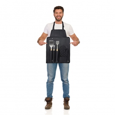 Logo trade advertising products picture of: Gril 3-piece BBQ tools set and glove 