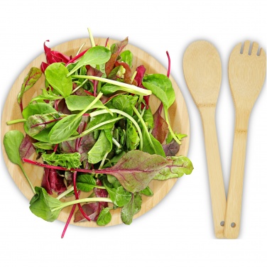 Logo trade corporate gifts image of: Argulls bamboo salad bowl and tools