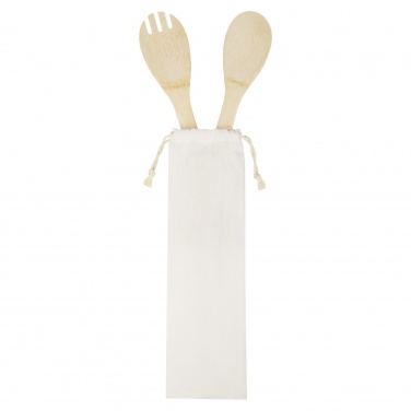 Logo trade promotional giveaway photo of: Endiv bamboo salad spoon and fork