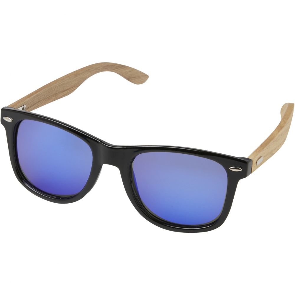 Logotrade corporate gift picture of: Hiru rPET/wood mirrored polarized sunglasses in gift box