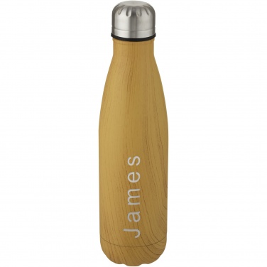 Logo trade advertising products picture of: Cove 500 ml vacuum insulated stainless steel bottle with wood print