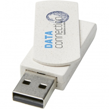 Logotrade advertising product picture of: Rotate 4GB wheat straw USB flash drive
