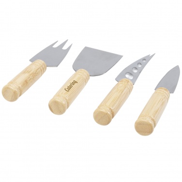 Logotrade business gift image of: Cheds 4-piece bamboo cheese set