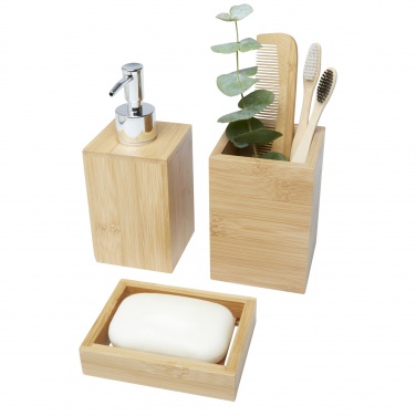 Logotrade business gift image of: Hedon 3-piece bamboo bathroom set