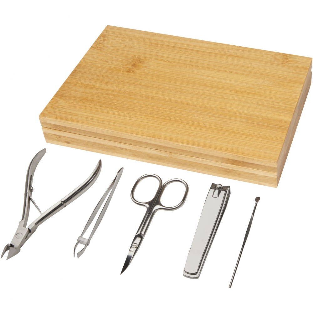Logo trade promotional gifts image of: Ladia 5-piece bamboo manicure set