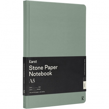 Logo trade corporate gift photo of: Karst® A5 stone paper hardcover notebook - lined