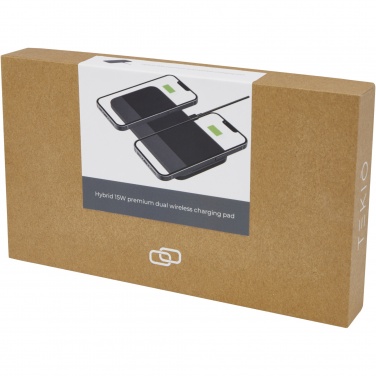 Logo trade advertising product photo of: Hybrid 15W premium dual wireless charging pad