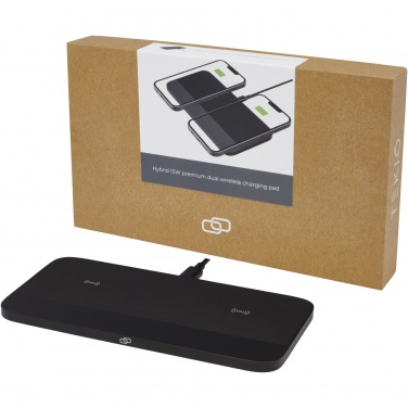 Logotrade advertising products photo of: Hybrid 15W premium dual wireless charging pad