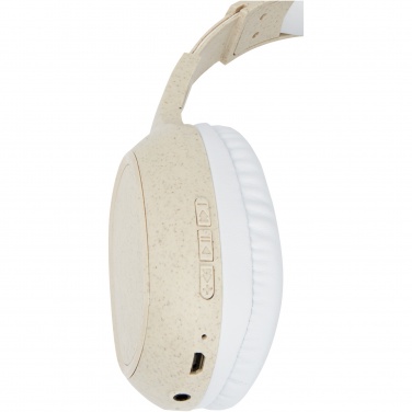 Logo trade advertising product photo of: Riff wheat straw Bluetooth® headphones with microphone