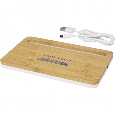 Logo trade promotional items image of: Medake 10W bamboo wireless charger