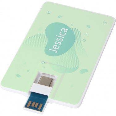 Logotrade promotional product image of: Duo slim 32GB USB drive with Type-C and USB-A 3.0