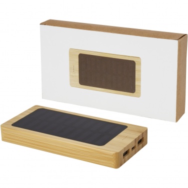 Logotrade business gifts photo of: Alata 8000 mAh bamboo solar power bank