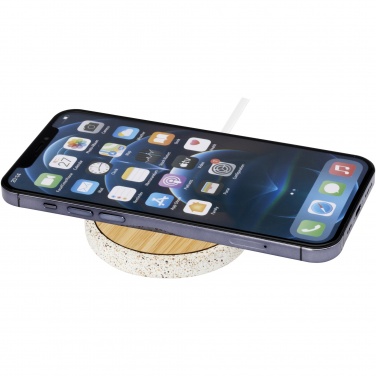 Logotrade advertising products photo of: Terrazzo 10W wireless bamboo charging pad