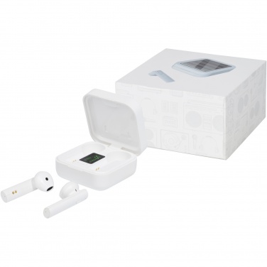 Logo trade promotional items image of: Tayo solar charging TWS earbuds 