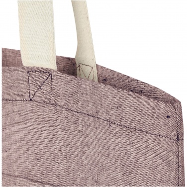 Logo trade promotional giveaways picture of: Pheebs 150 g/m² recycled cotton tote bag with front pocket 9L