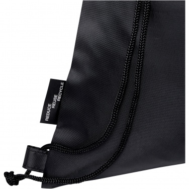 Logo trade promotional products image of: Ash recycled foldable drawstring bag 7L