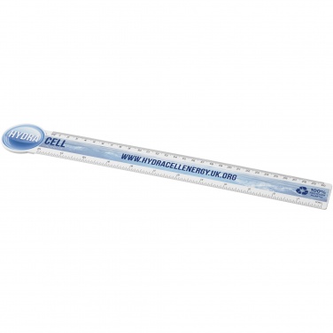 Logo trade promotional gift photo of: Tait 30cm circle-shaped recycled plastic ruler