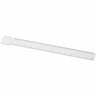 Logo trade business gifts image of: Tait 30cm house-shaped recycled plastic ruler