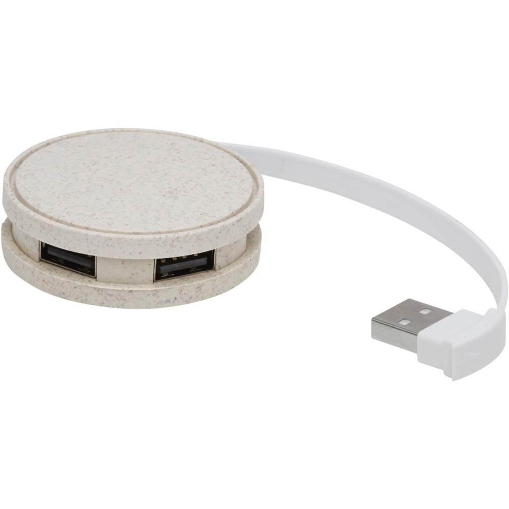 Logo trade promotional products picture of: Kenzu wheat straw USB hub