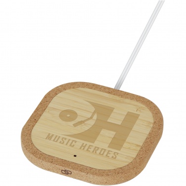 Logotrade advertising products photo of: Cerris 15W cork wireless charging pad