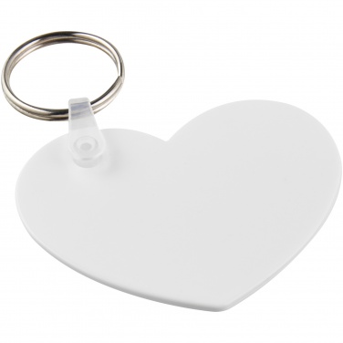 Logo trade advertising product photo of: Tait heart-shaped recycled keychain