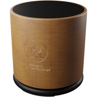 Logotrade promotional gift picture of: SCX.design S27 3W wooden ring speaker