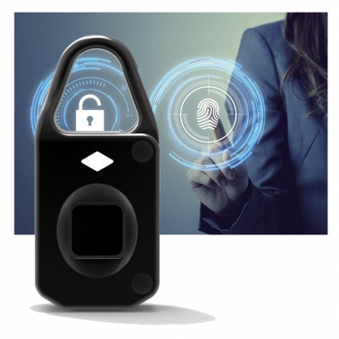 Logo trade promotional giveaways picture of: SCX.design T10 fingerprint padlock