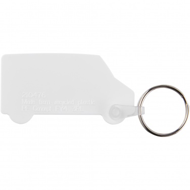 Logo trade corporate gifts image of: Tait van-shaped recycled keychain