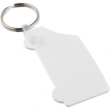 Logo trade advertising product photo of: Tait van-shaped recycled keychain