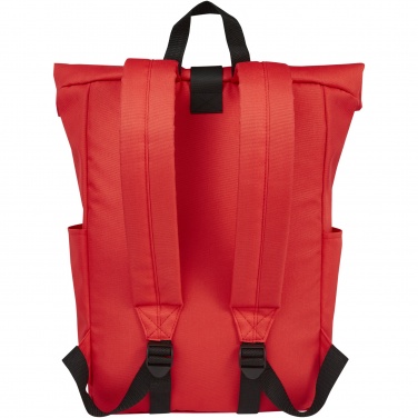 Logotrade promotional gift picture of: Byron 15.6" GRS RPET roll-top backpack 18L