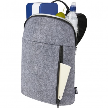 Logo trade business gifts image of: Felta GRS recycled felt cooler backpack 7L