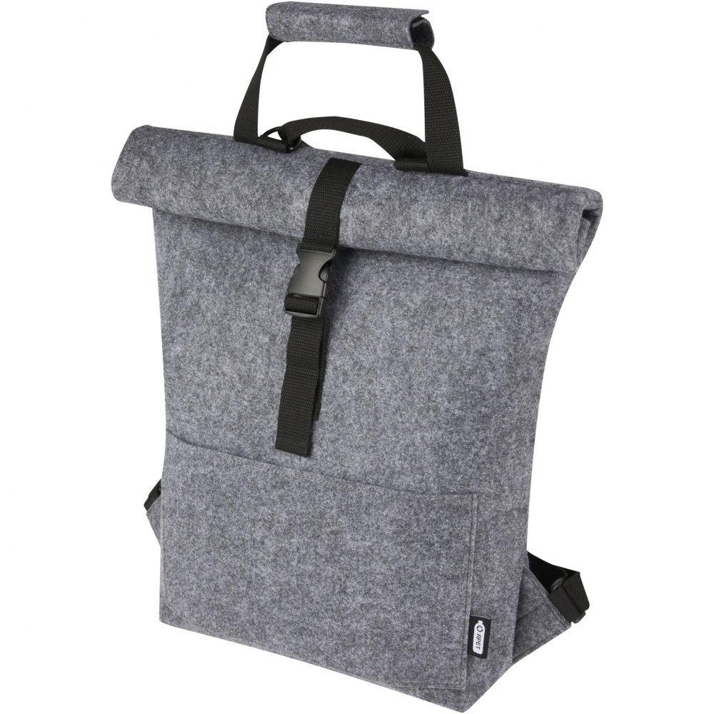Logotrade corporate gifts photo of: Felta GRS recycled felt roll-top bike bag 13L