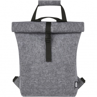 Logo trade promotional giveaways picture of: Felta GRS recycled felt roll-top bike bag 13L