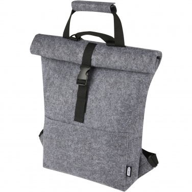 Logotrade promotional giveaway image of: Felta GRS recycled felt roll-top bike bag 13L