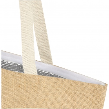 Logo trade promotional merchandise image of: Juta 300 g/m² jute cooler tote bag 12L