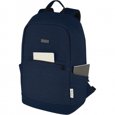 Logotrade promotional item image of: Joey 15.6" GRS recycled canvas anti-theft laptop backpack 18L