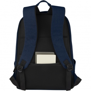 Logo trade promotional products image of: Joey 15.6" GRS recycled canvas anti-theft laptop backpack 18L