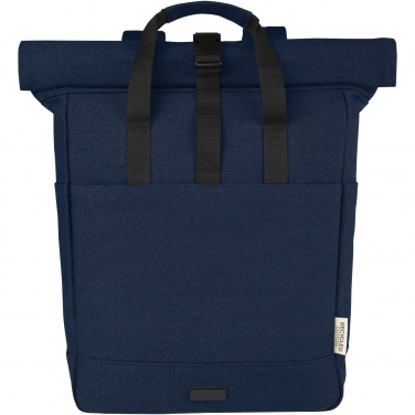 Logotrade corporate gift picture of: Joey 15” GRS recycled canvas rolltop laptop backpack 15L