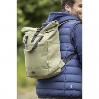 Logotrade promotional item picture of: Joey 15” GRS recycled canvas rolltop laptop backpack 15L
