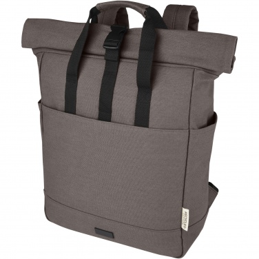 Logo trade promotional giveaways picture of: Joey 15” GRS recycled canvas rolltop laptop backpack 15L