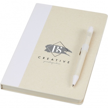 Logotrade promotional items photo of: Dairy Dream A5 size reference recycled milk cartons notebook and ballpoint pen set