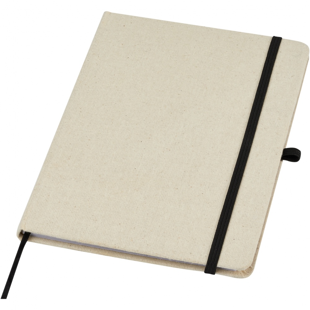 Logo trade corporate gifts image of: Tutico organic cotton hardcover notebook