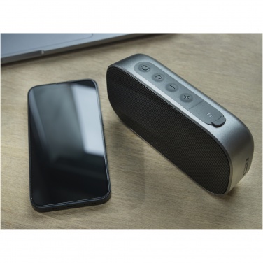 Logo trade promotional giveaway photo of: Stark 2.0 5W recycled plastic IPX5 Bluetooth® speaker