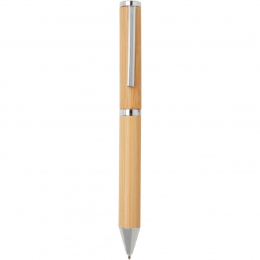 Logotrade promotional giveaway image of: Apolys bamboo ballpoint and rollerball pen gift set 