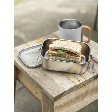 Logo trade promotional gift photo of: Titan recycled stainless steel lunch box