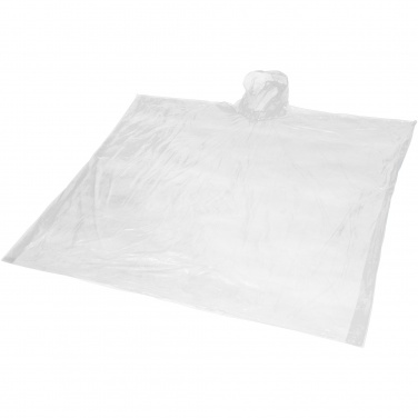 Logo trade business gifts image of: Mayan recycled plastic disposable rain poncho with storage pouch