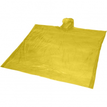 Logo trade promotional gift photo of: Mayan recycled plastic disposable rain poncho with storage pouch